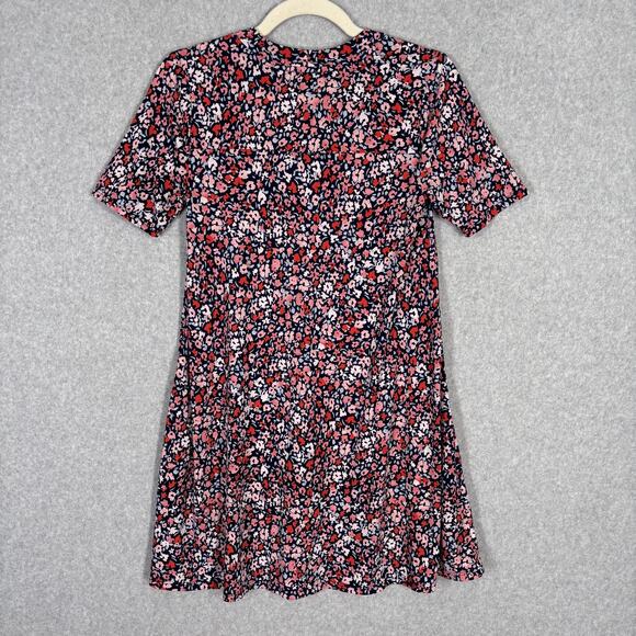 BCBGGeneration Babydoll Dress Small Ditsy Floral Flare Skater Maximalist Twee - Picture 7 of 10